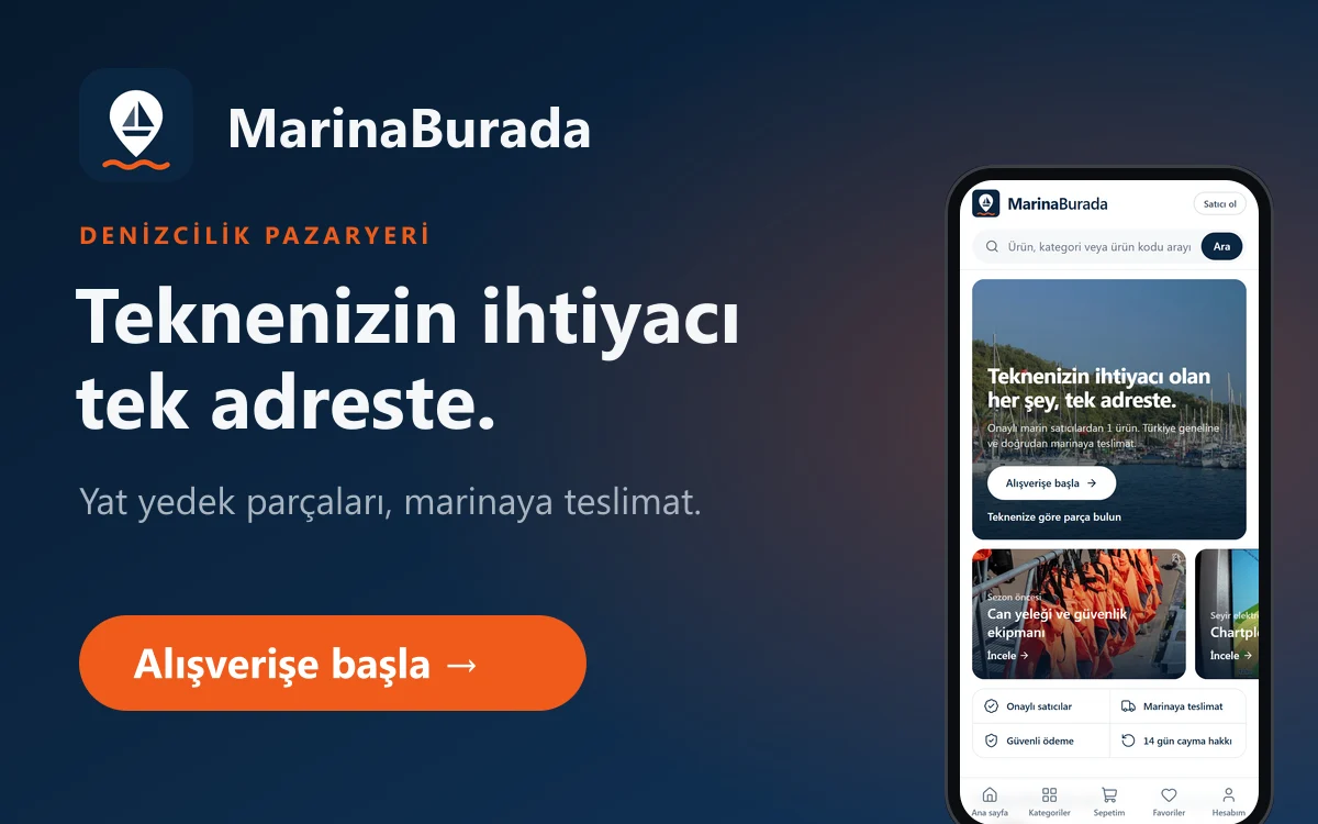 MarinaBurada — Teknenizin ihtiyacı olan her şey, tek adreste. Yat yedek parçaları, marinaya teslimat.