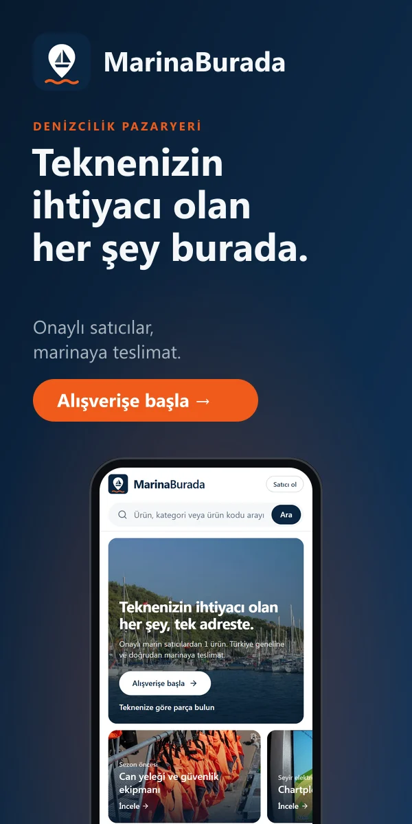 MarinaBurada — Teknenizin ihtiyacı olan her şey, tek adreste. Yat yedek parçaları, marinaya teslimat.